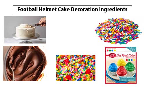 Football Helmet Cake Decoration Ingredients 